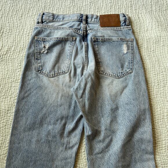 Zara The Pepper Mom Distressed Blue Jeans Size 6 - Picture 7 of 9